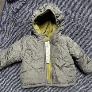 Carter's Gray Quilted Jacket with Olive Interior